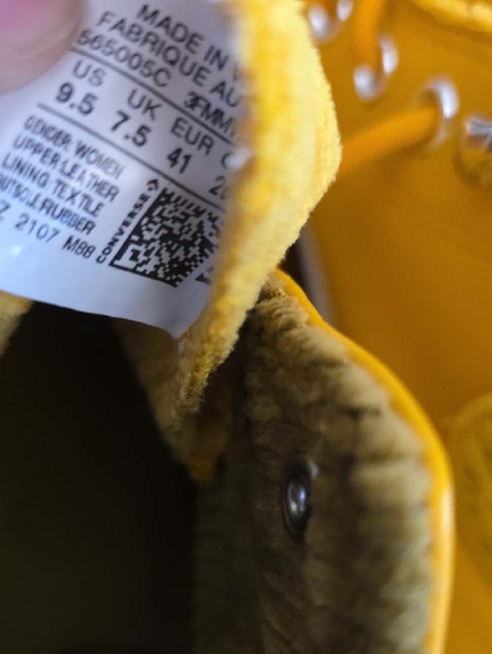 Converse Yellow High-Top Sneakers - Picture 3 of 7